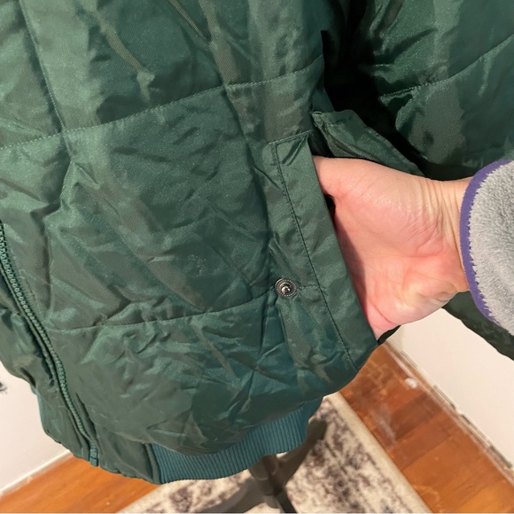 Vintage Reebok New York Jets NFL hooded puffy jacket fur trim - Picture 9 of 16